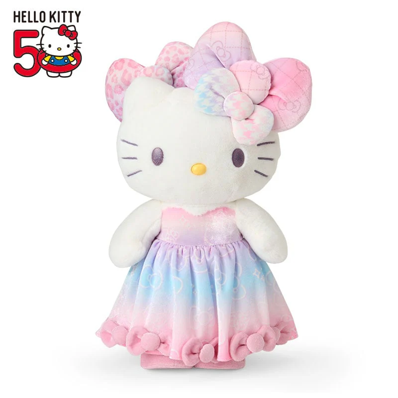 HELLO KITTY 50th The Fashionable Ribbons Birthday Plush doll limited / Free shipping - Image 6