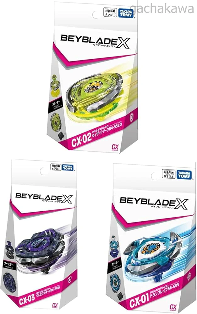Pre Beyblade X CX-01 CX-02 CX-03 Booster Starter Set of 3 Takara Tomy JAPAN NEW - Image 12