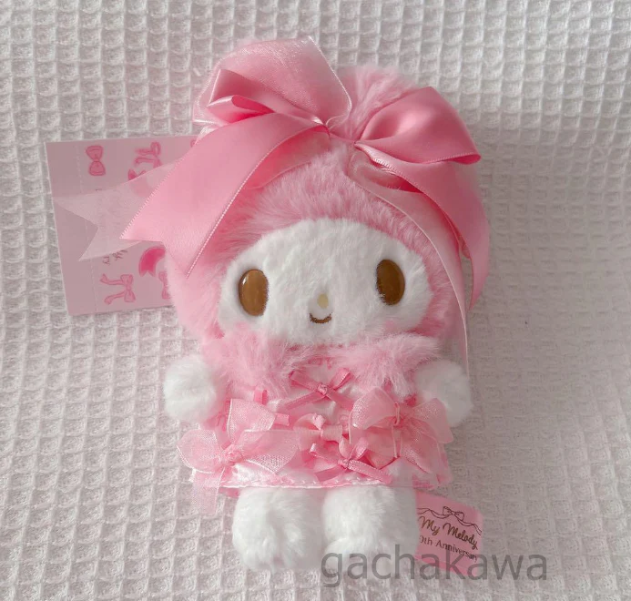 Sanrio My Melody Birthday 50th Anniversary Ribbon Princess Plush Mascot 2set /Free Shipping - Image 4